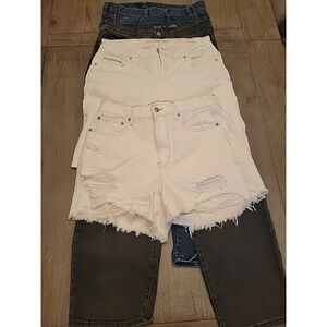 Bundle Lot Gloria American Eagle Calvin Klein Jeans Womens Size 10 Large Jeans 4